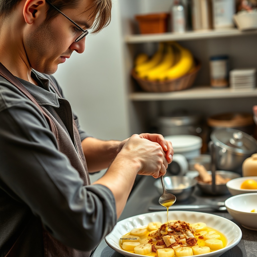 Step-by-Step Preparation - banana and custard recipe