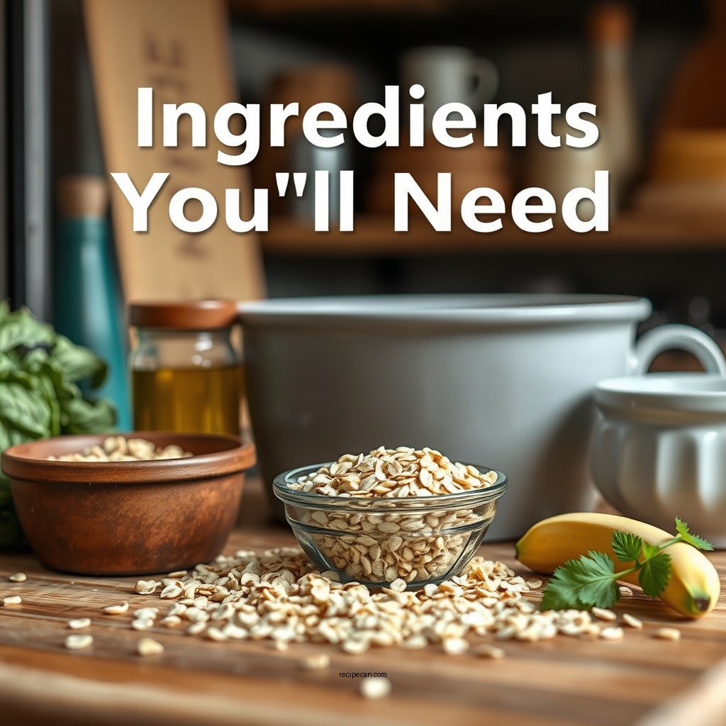Ingredients You'll Need - banana bread recipe with oats