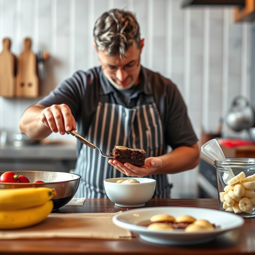 Step-by-Step Preparation - banana brownie recipe