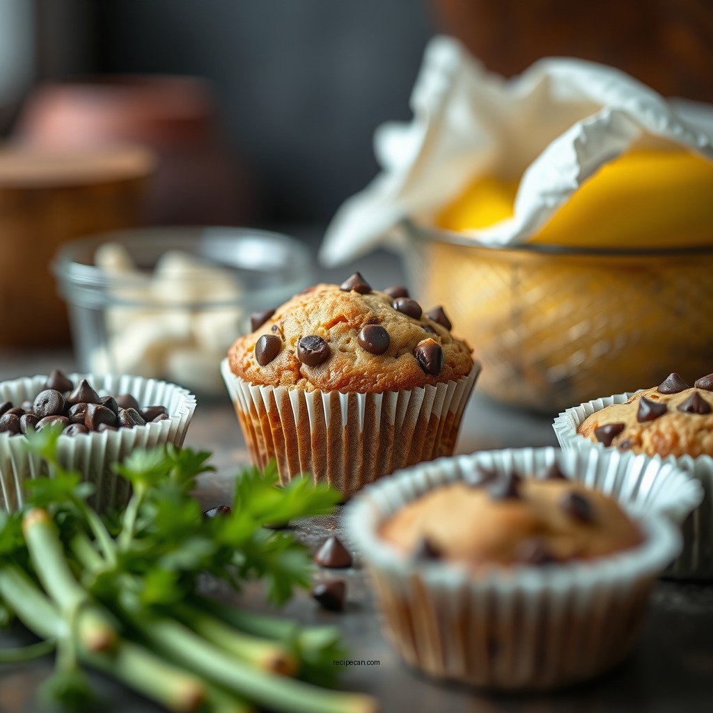 Ingredients You'll Need - banana chocolate chip muffin recipe