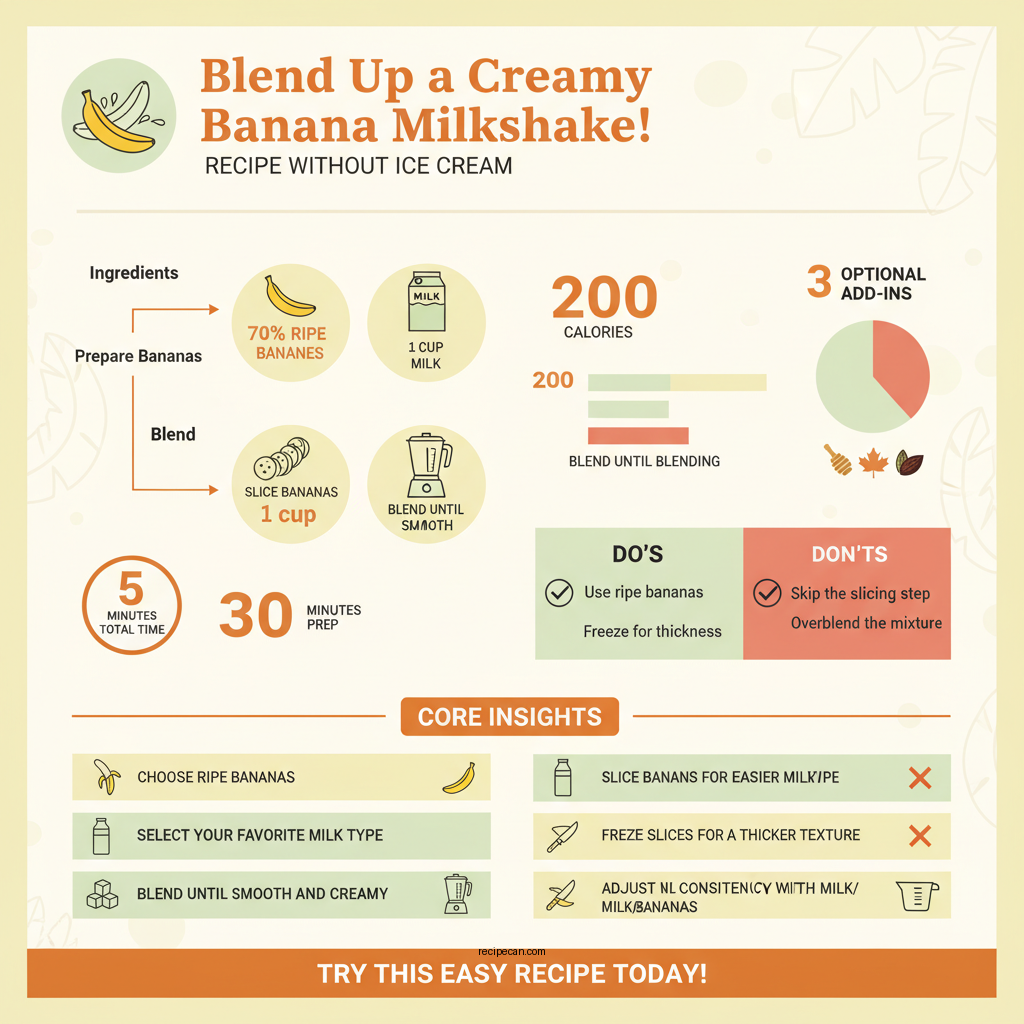 banana milkshake recipe no ice cream - Data Infographic and Statistics