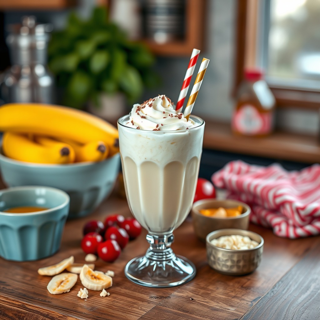 Ingredients You'll Need - banana milkshake recipe without ice cream