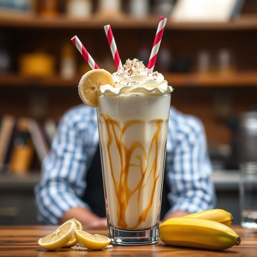 Preparing the Milkshake - banana milkshake recipe without ice cream