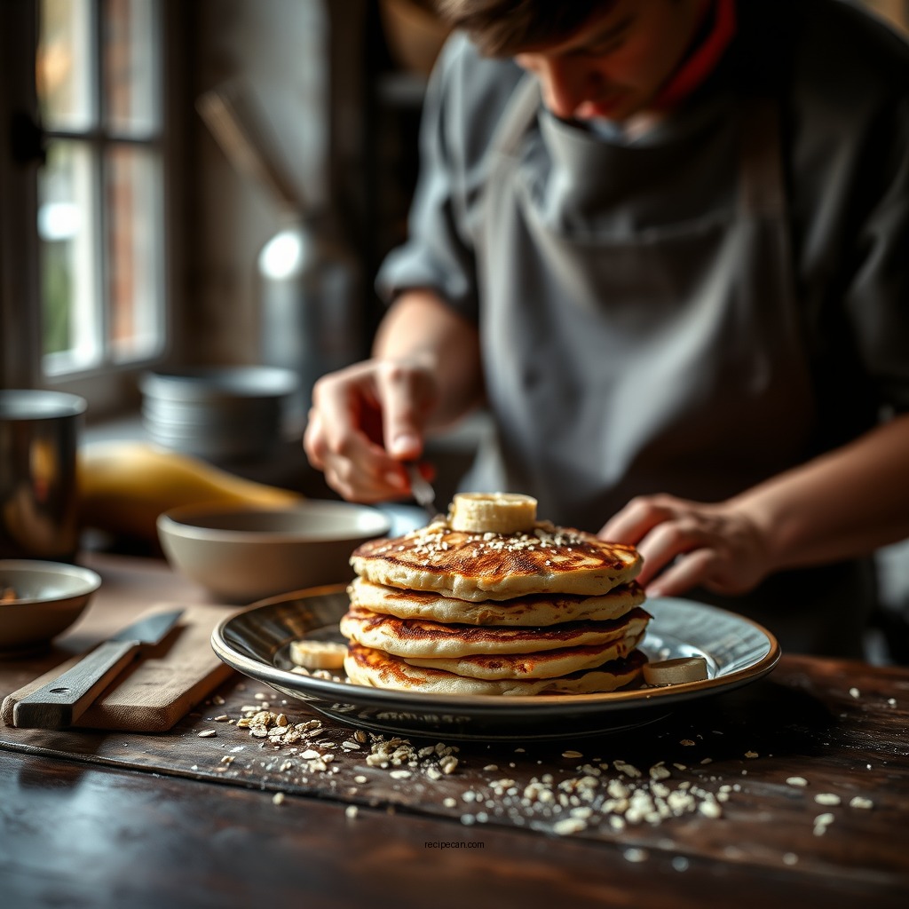 Step-by-Step Preparation - banana oat pancakes recipe