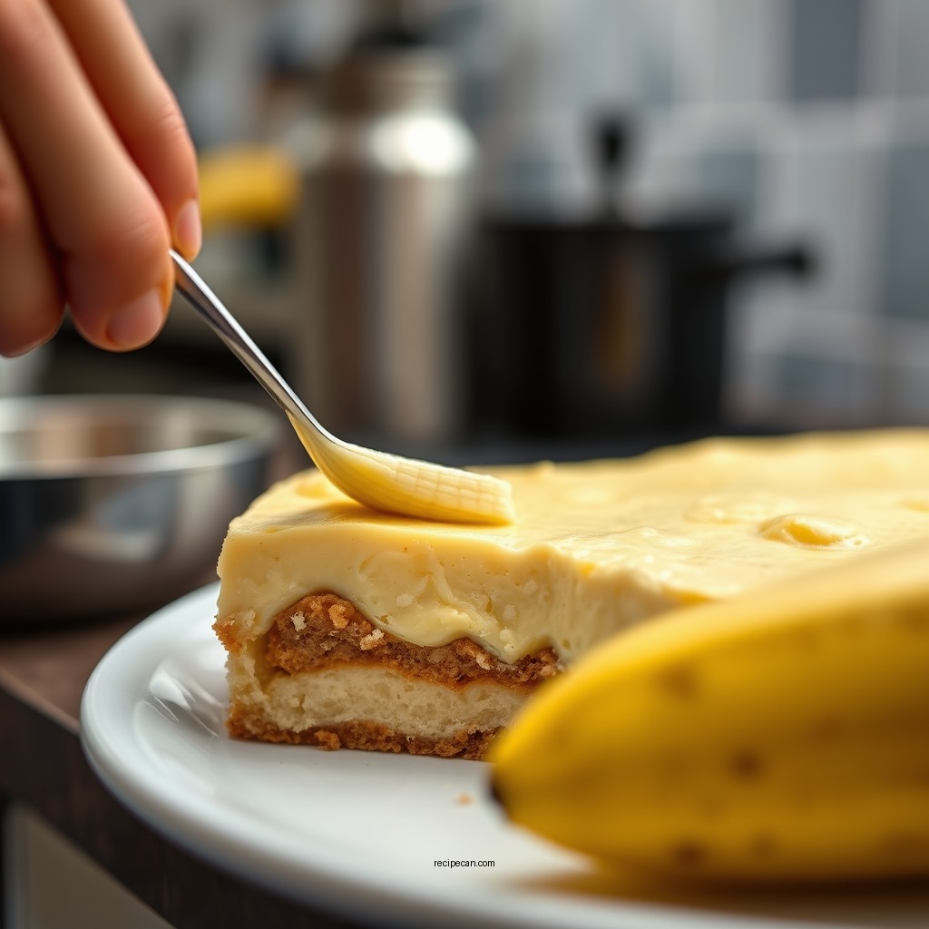 Making the Banana Pudding - banana pudding brownie recipe