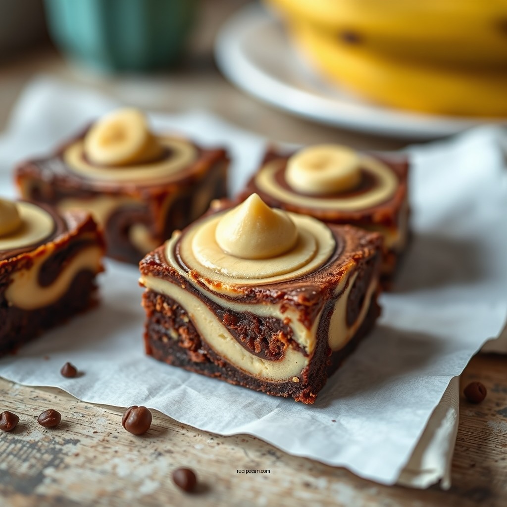 Chocolate Banana Pudding Swirl Brownies - banana pudding brownies recipes