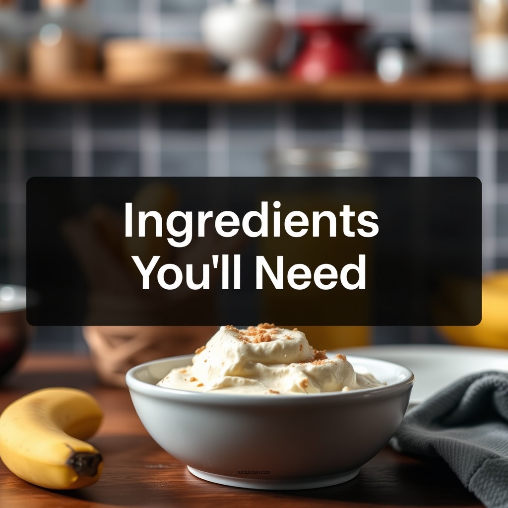 Ingredients You'll Need - banana pudding recipe for 2