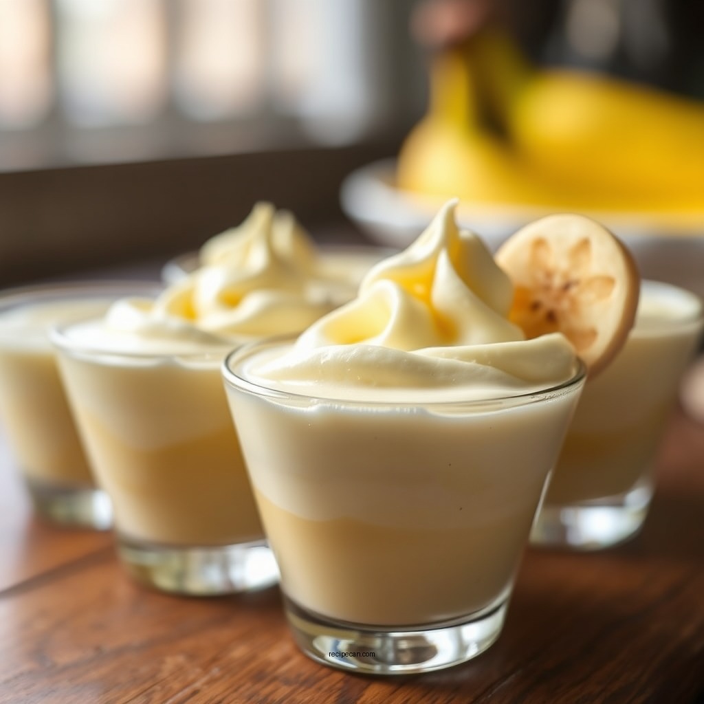 Adding the Creamy Texture - banana pudding shot recipe