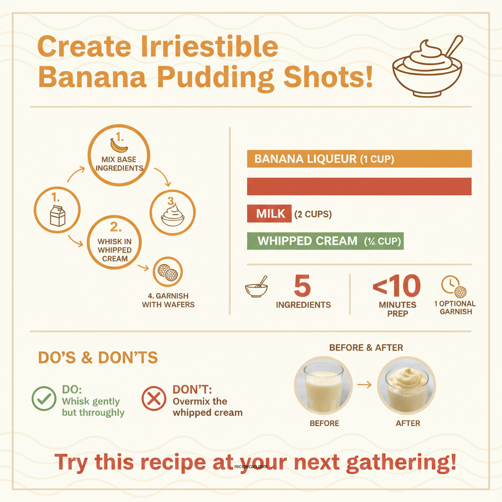 banana pudding shot recipe - Data Infographic and Statistics