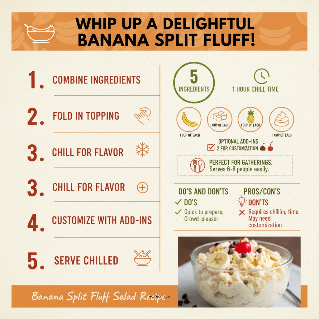 banana split fluff salad recipe - Data Infographic and Statistics