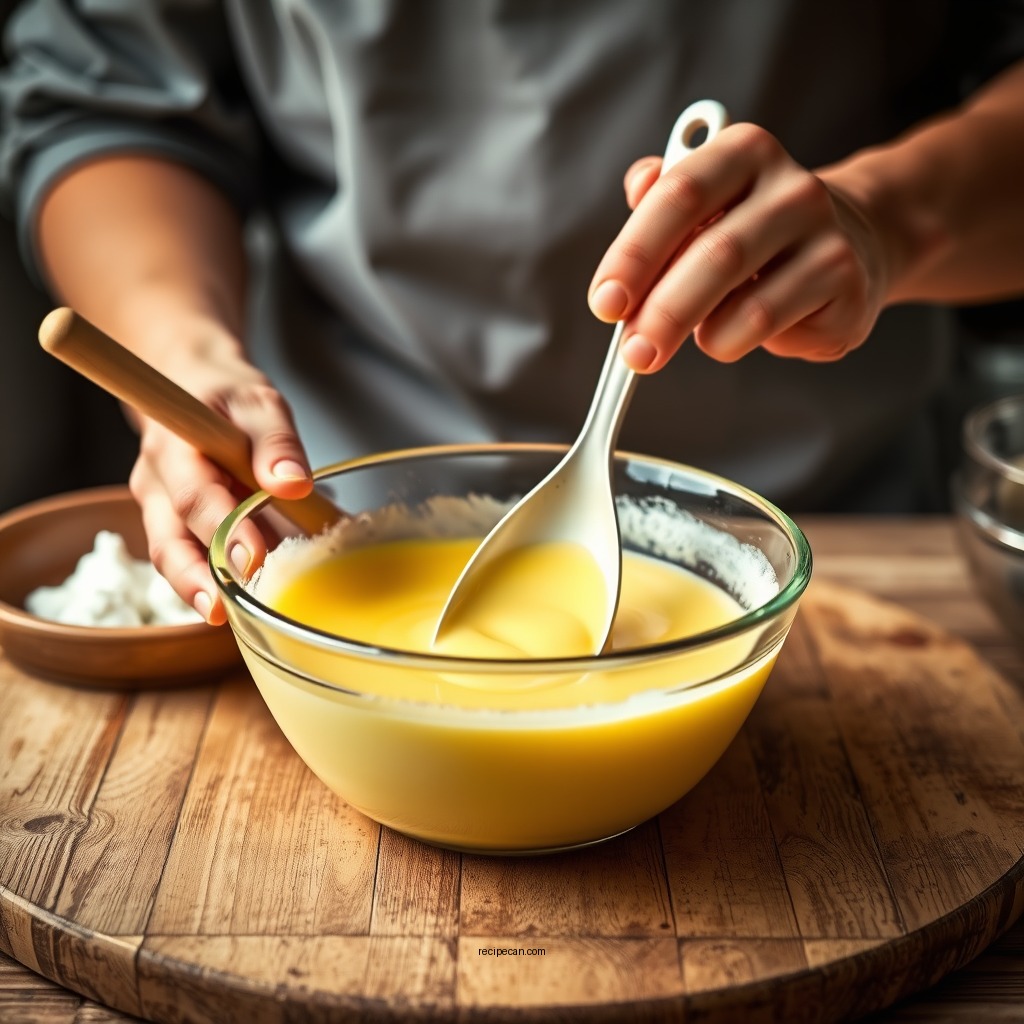 Preparing the Custard Mixture - basic baked custard recipe