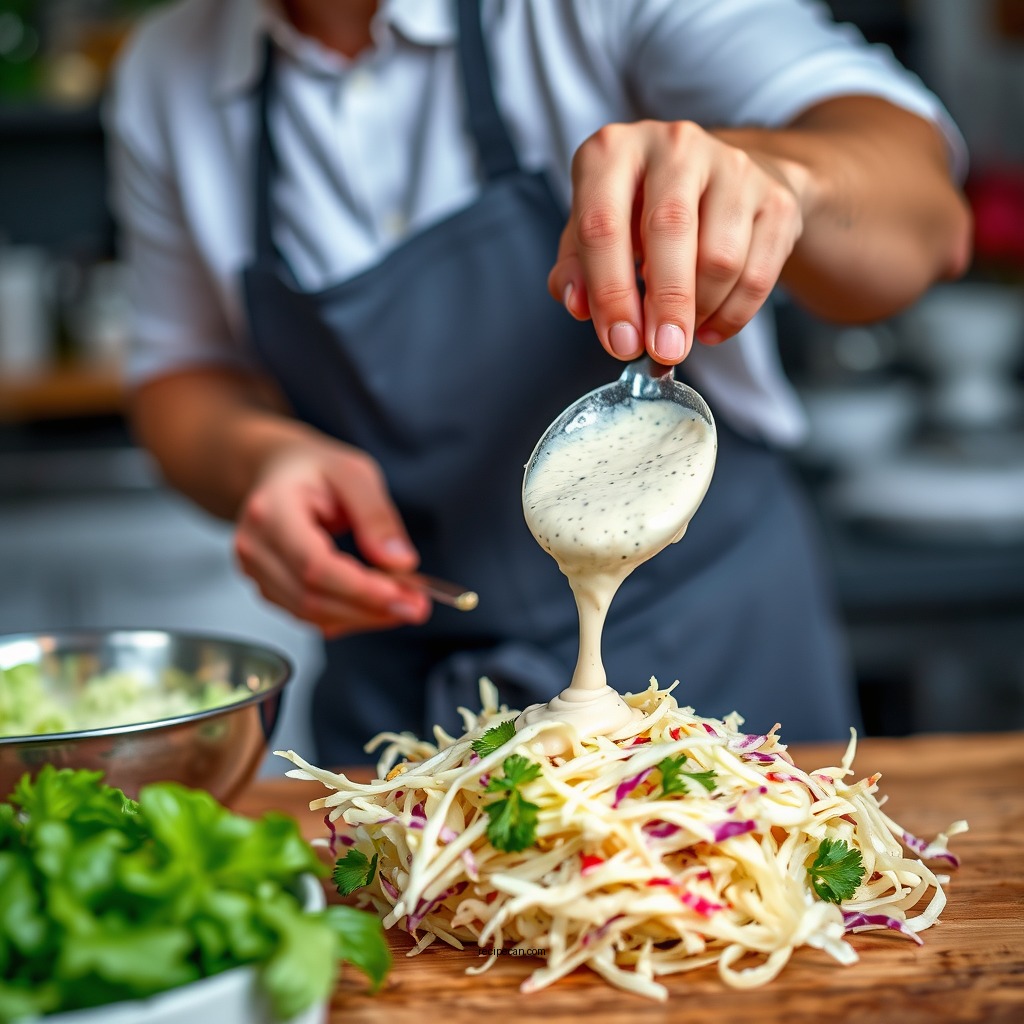 Step-by-Step Dressing Preparation - basic coleslaw dressing recipe