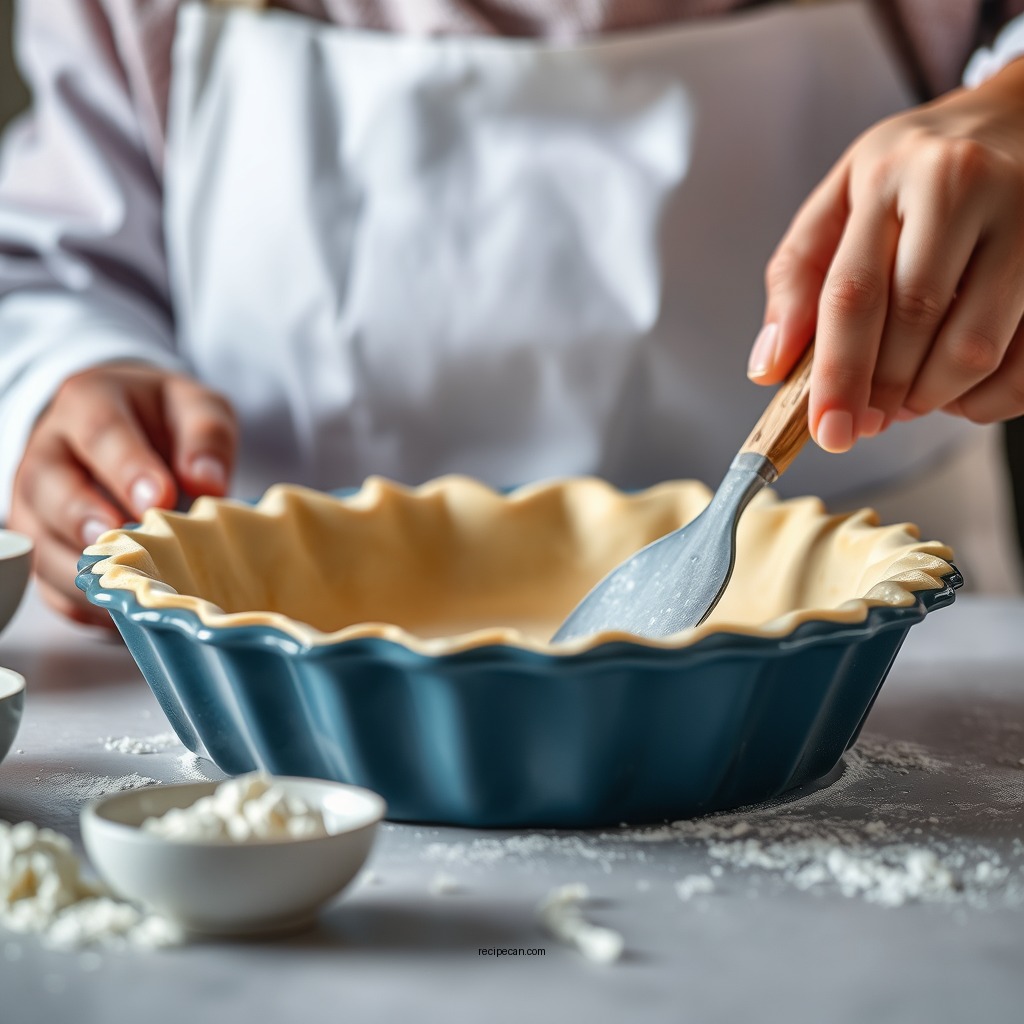 Preparing the Pie Crust - basic custard pie recipe