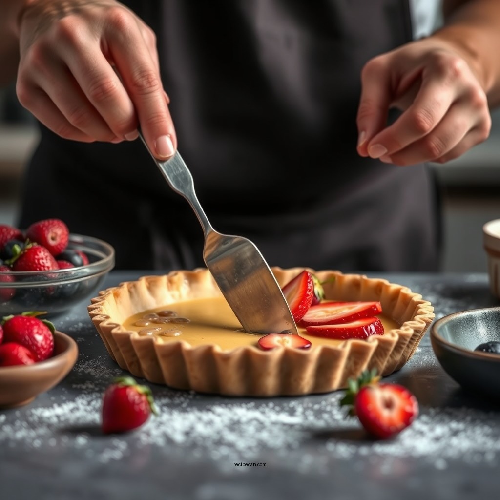 Preparing the Tart Shell - basic fruit tart recipe