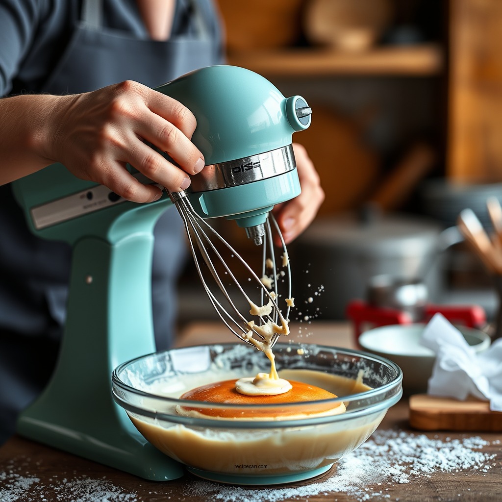 Mixing the Batter - basic pancake recipe