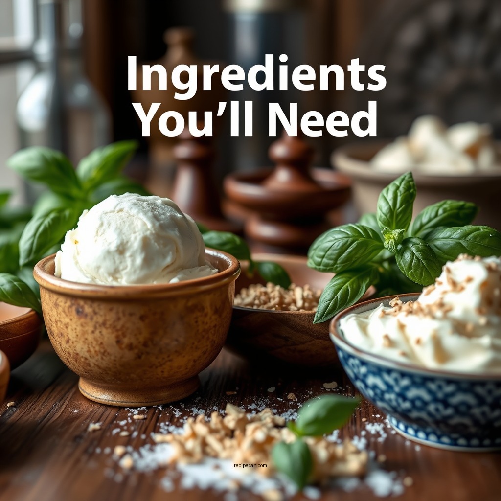 Ingredients You'll Need - basil ice cream recipe