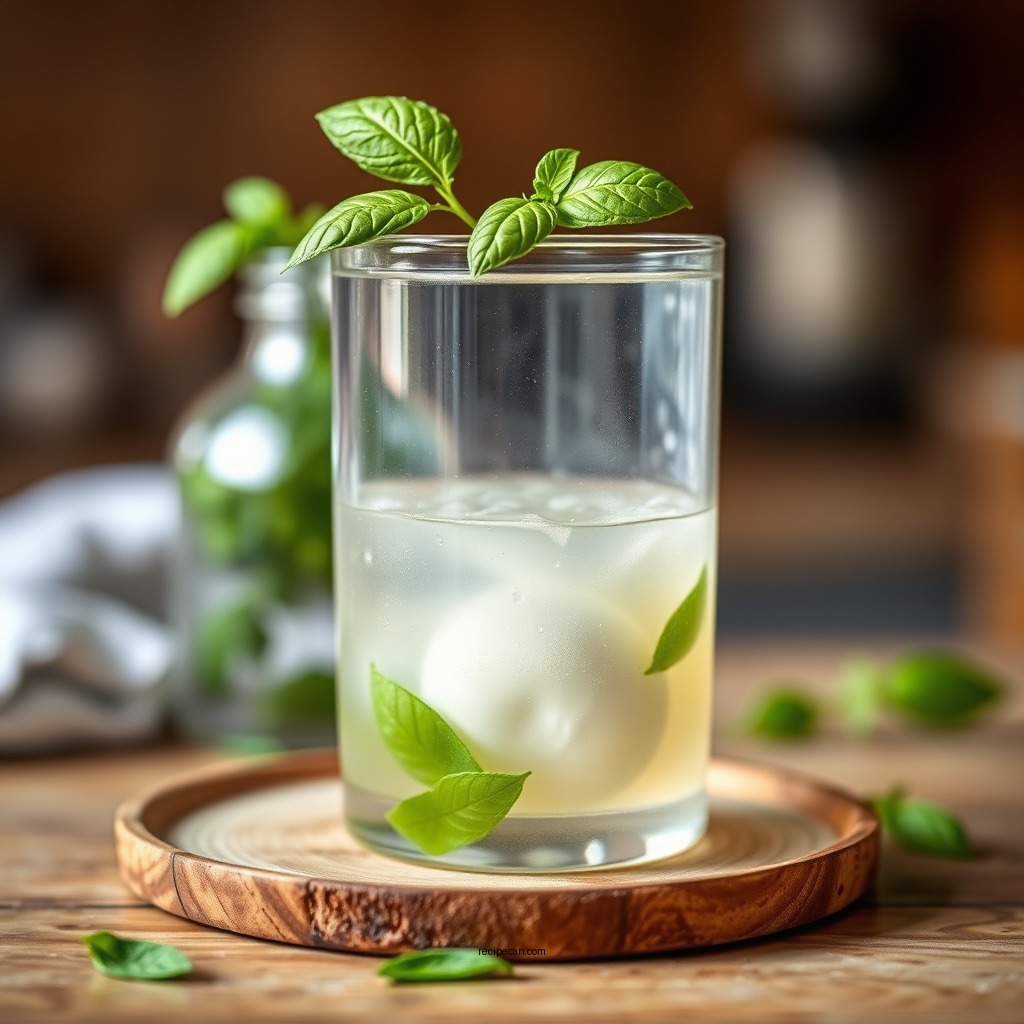 Preparing the Basil Infusion - basil ice cream recipe