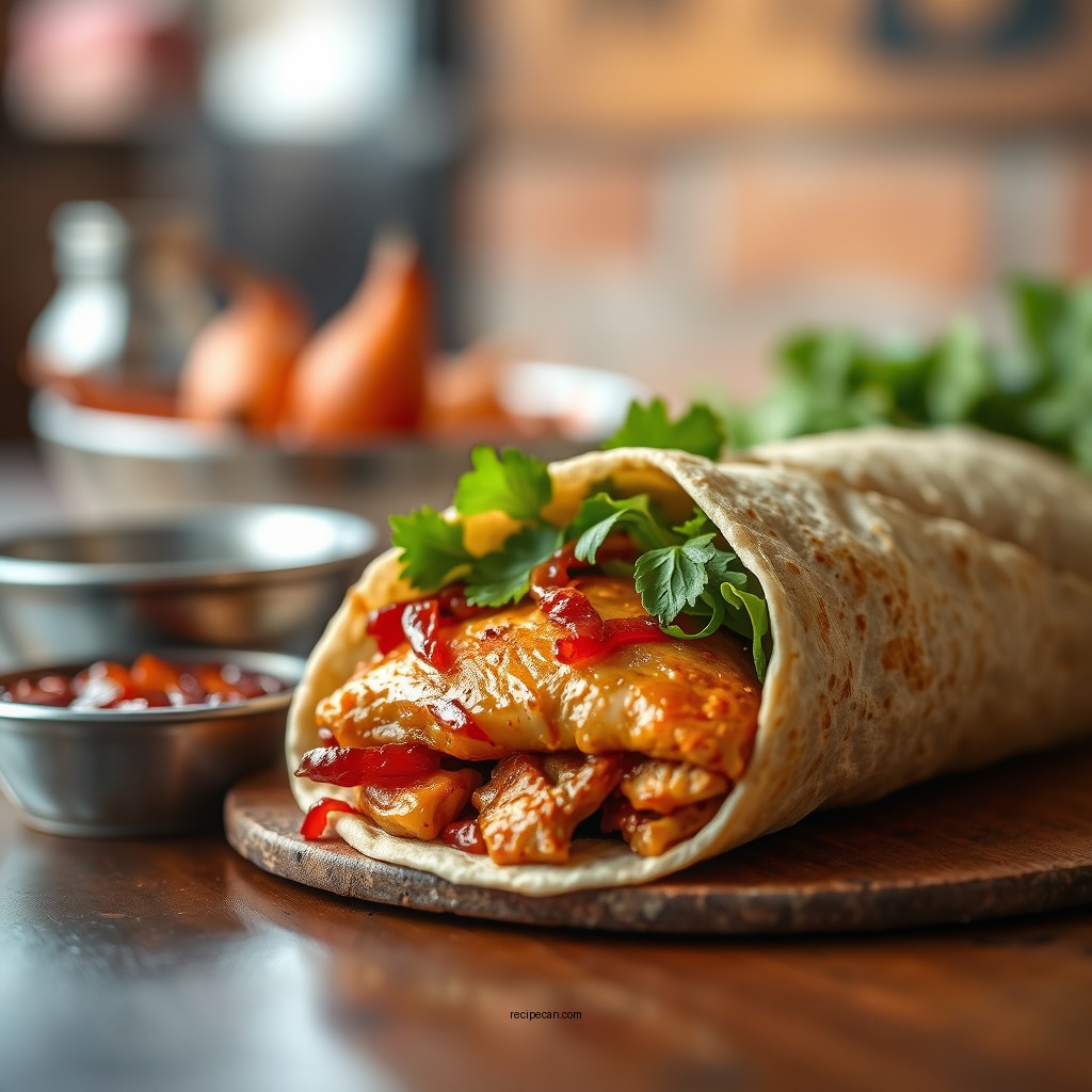 Classic BBQ Chicken Wrap - bbq chicken wrap recipes