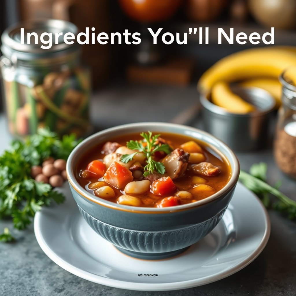 Ingredients You'll Need - bean and bacon soup recipe like campbell's