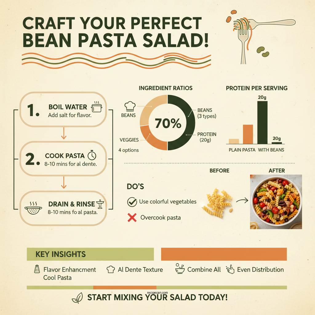 bean pasta salad recipe - Data Infographic and Statistics