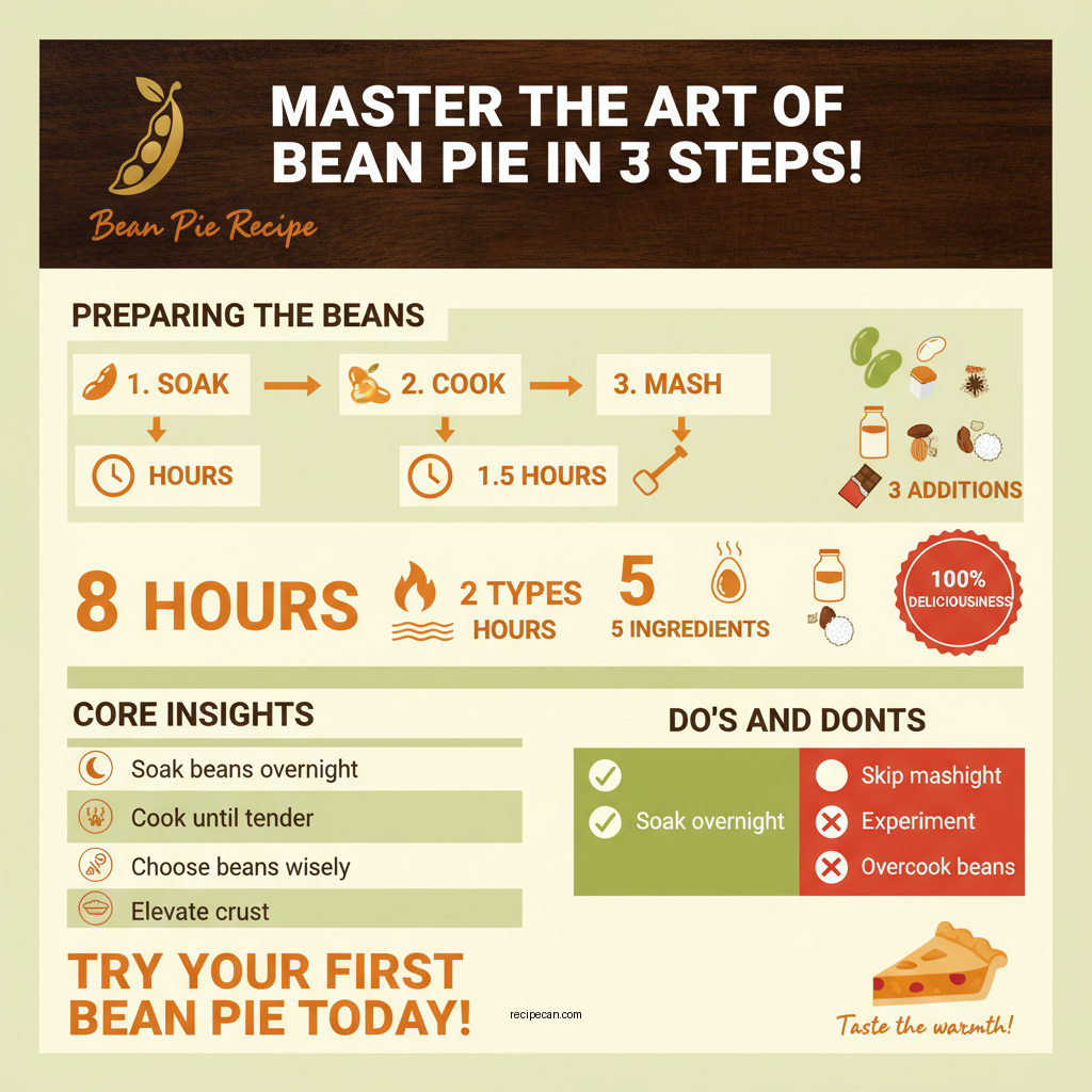 bean pie recipe - Data Infographic and Statistics