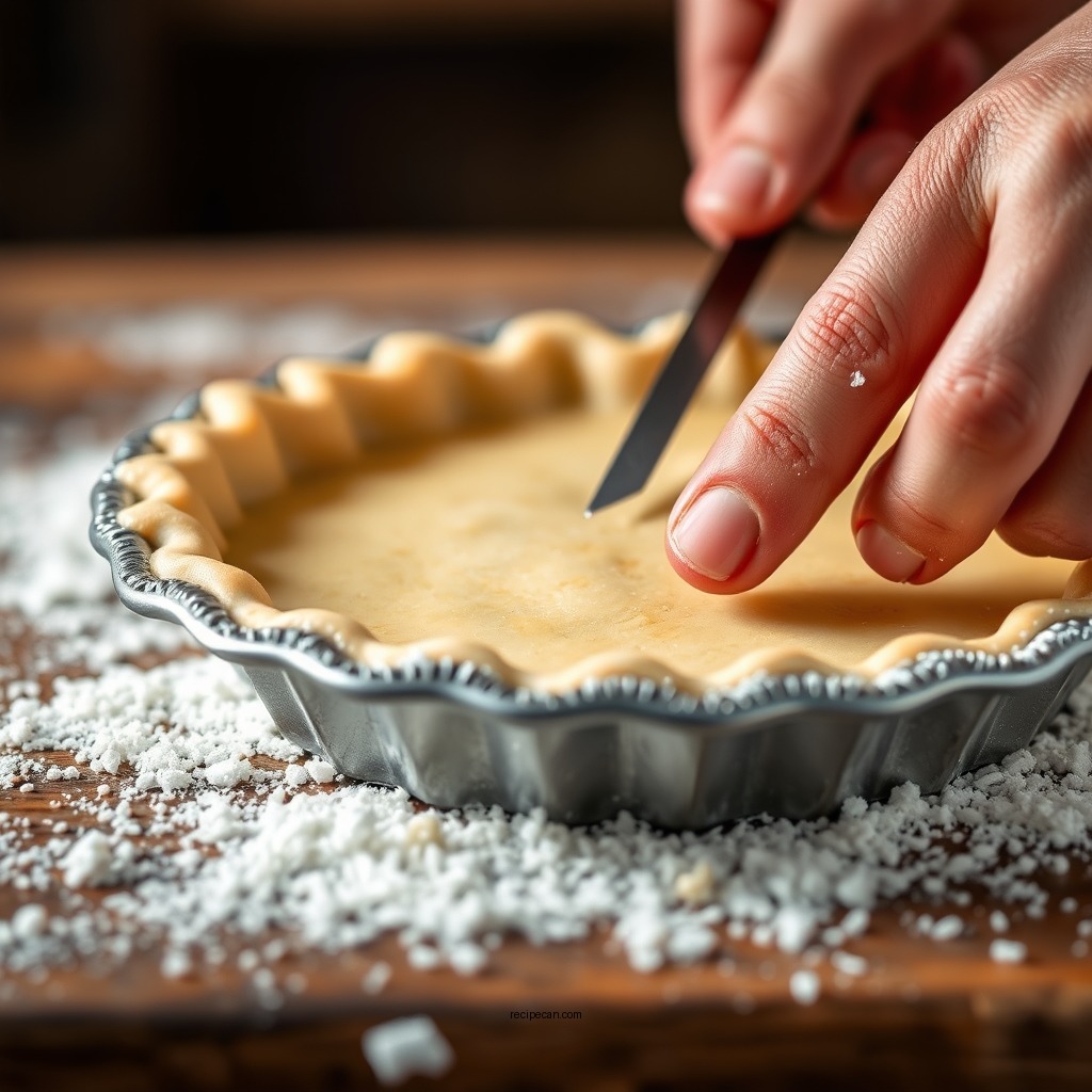 Making the Pie Crust - bean pie recipe