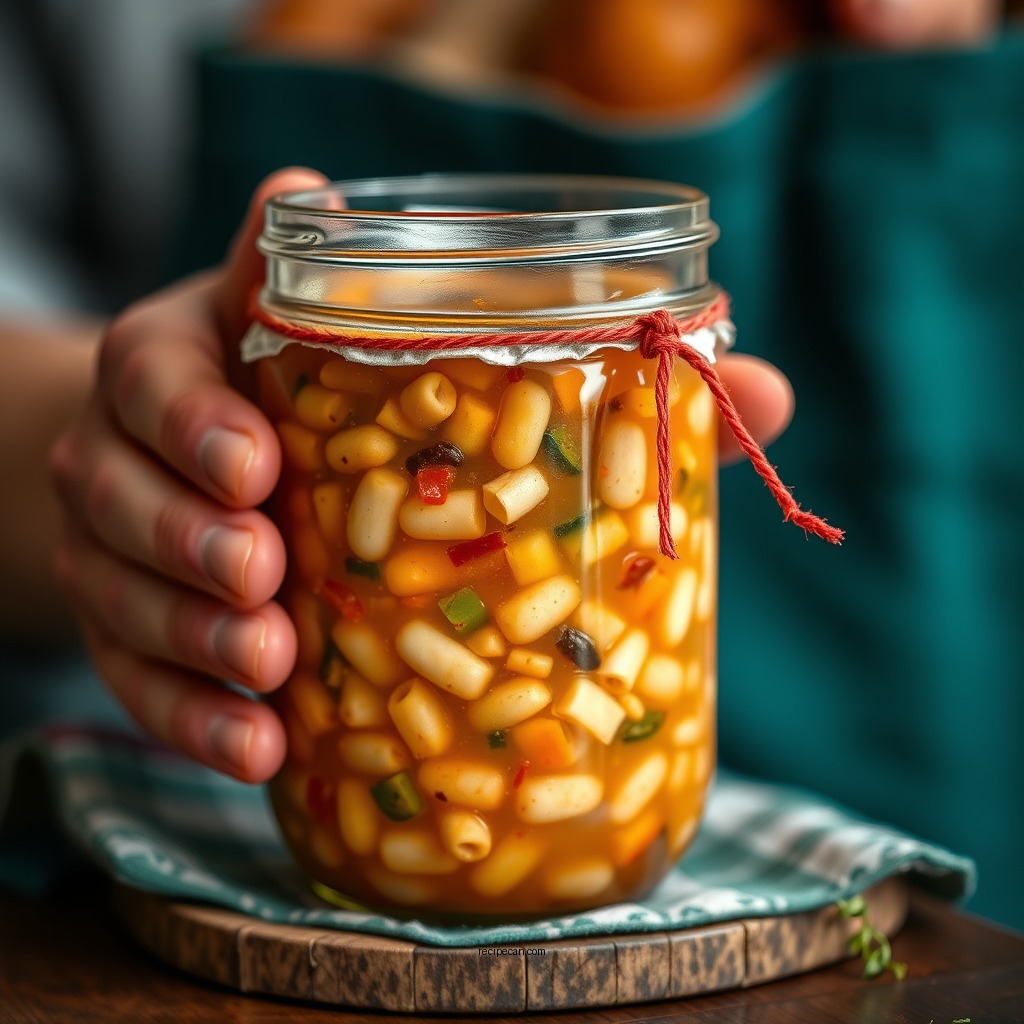 Packaging Your Bean Soup Gift - bean soup in a jar gift recipe