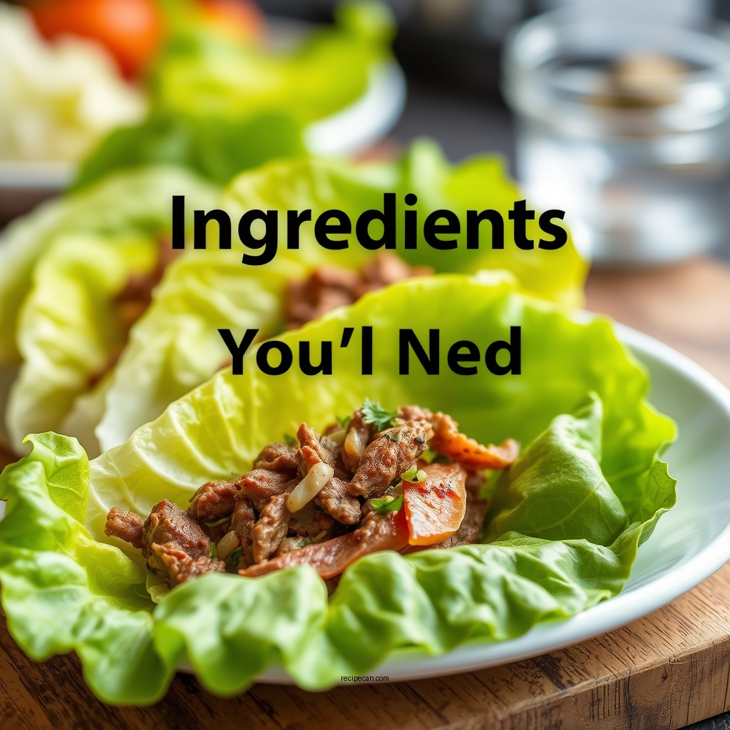 Ingredients You'll Need - beef lettuce wraps recipe