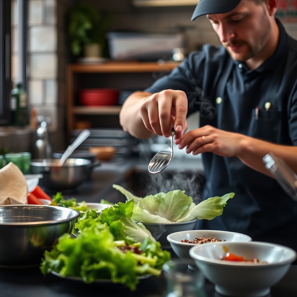 Preparation Steps - beef lettuce wraps recipe