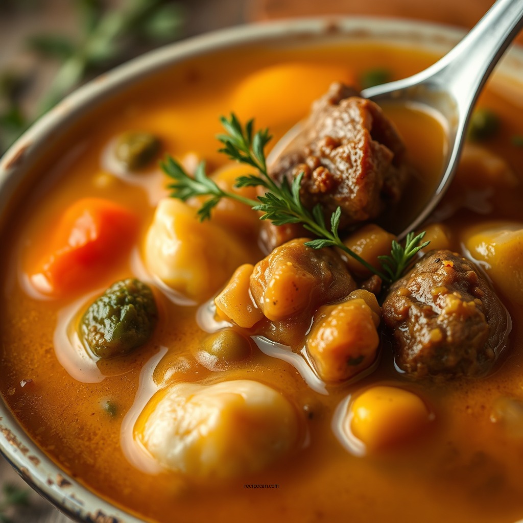 Cooking the Vegetables - beef soup with dumplings recipe