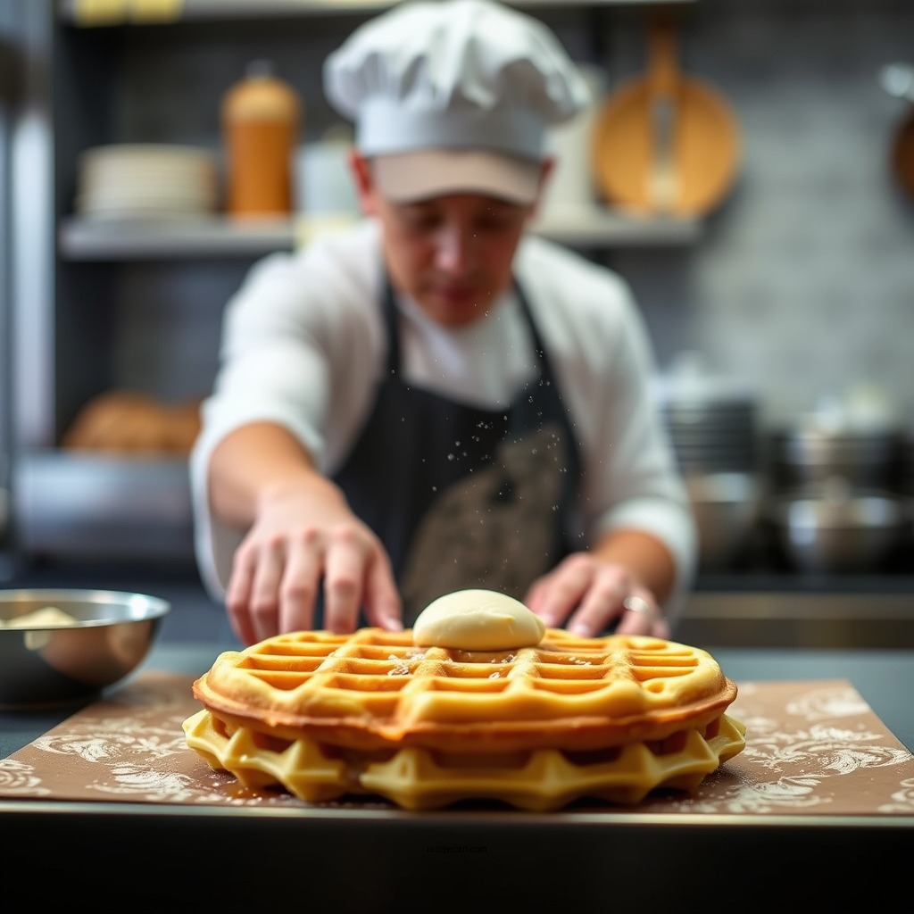 Preparing the Waffle Batter - belgian crispy waffle recipe