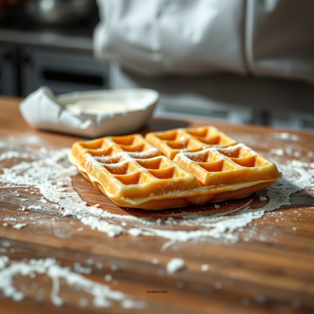 Preparing the Dough - belgian liege waffle recipe