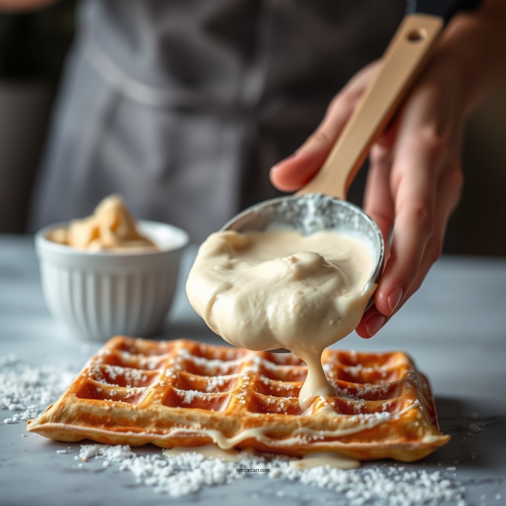 Making the Batter - belgian yeast waffle recipe