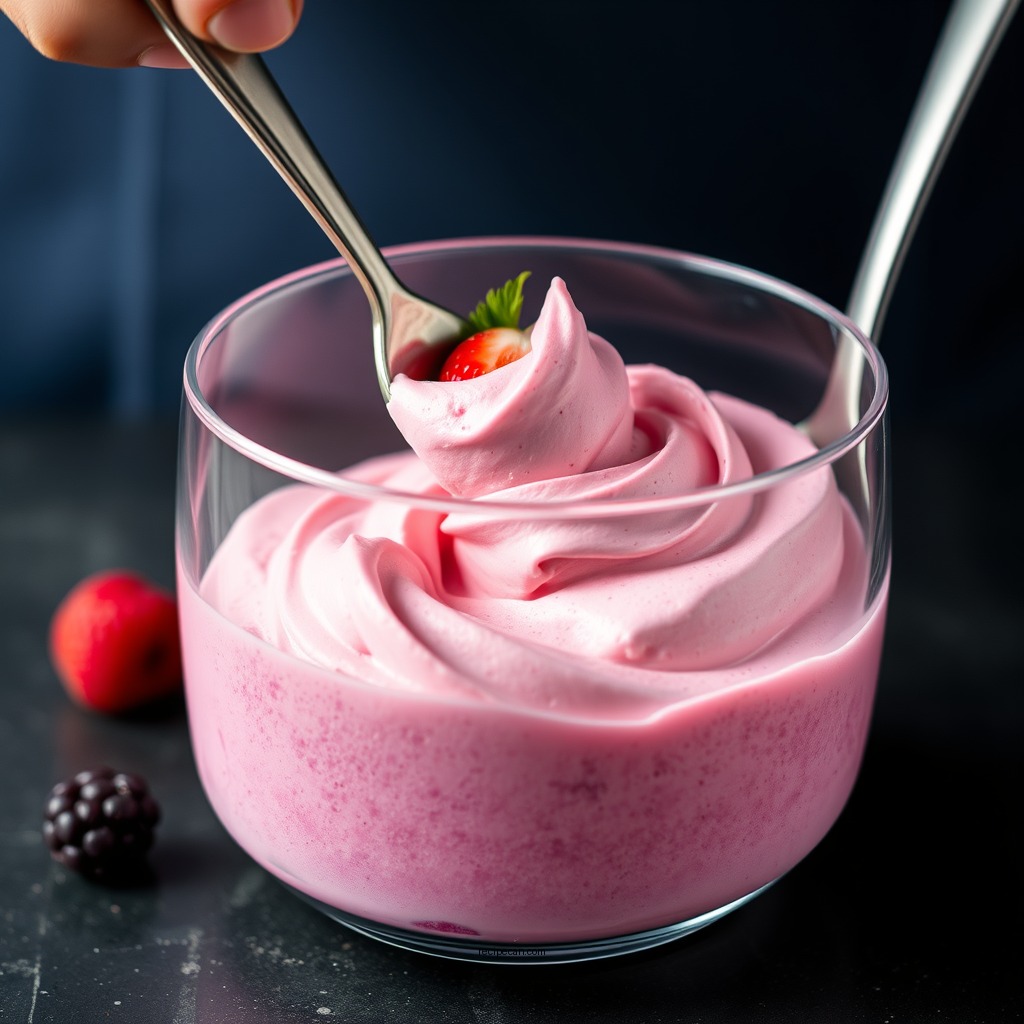 Making the Mousse - berry mousse recipe