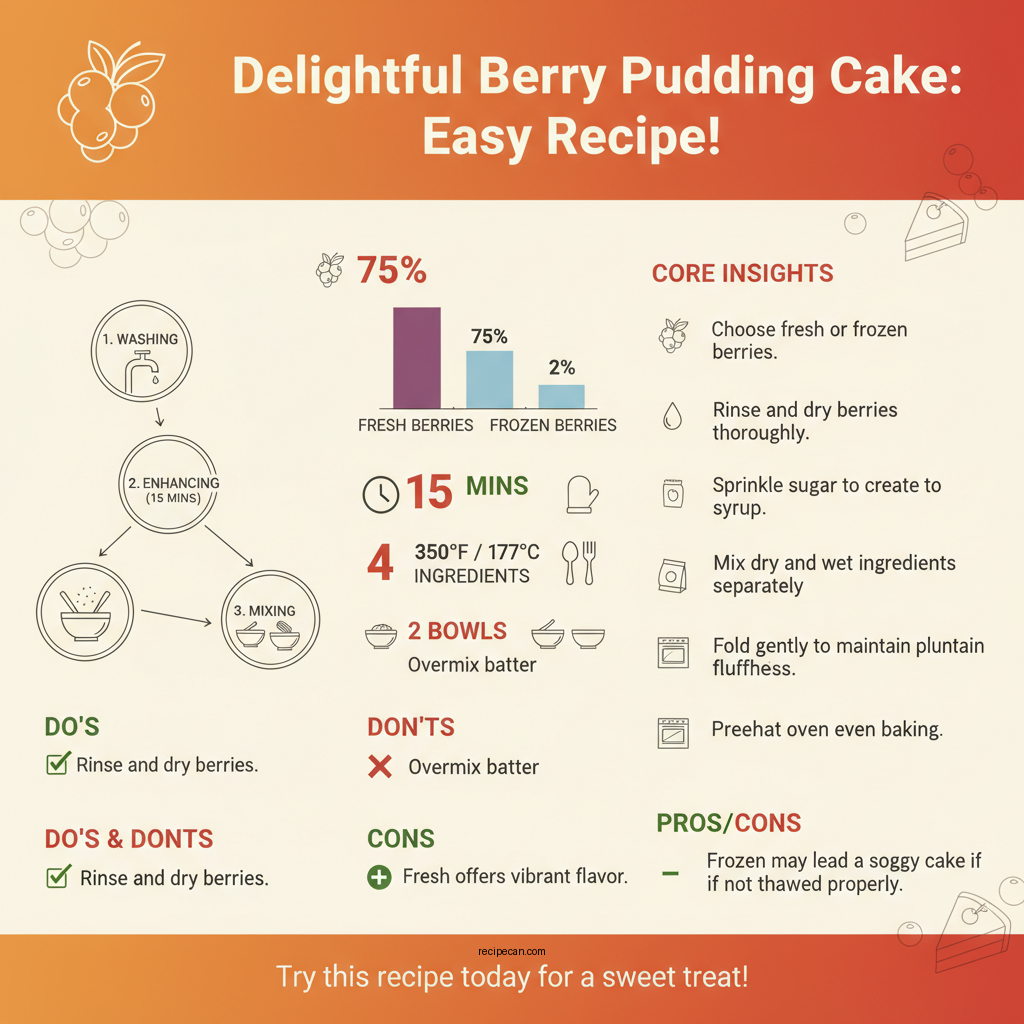 berry pudding cake recipe - Data Infographic and Statistics