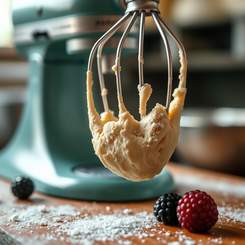 Making the Cake Batter - berry pudding cake recipe