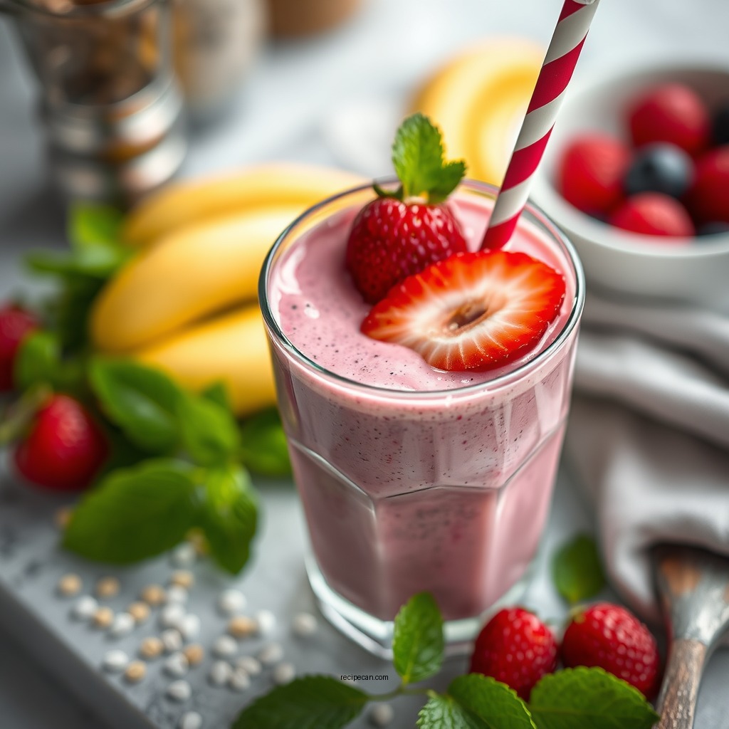 Essential Ingredients - berry smoothie recipe with yogurt