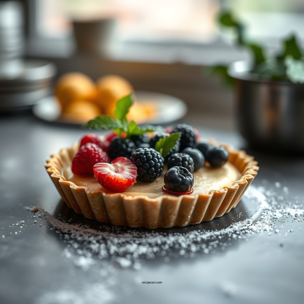 Preparing the Tart Crust - berry tart recipe