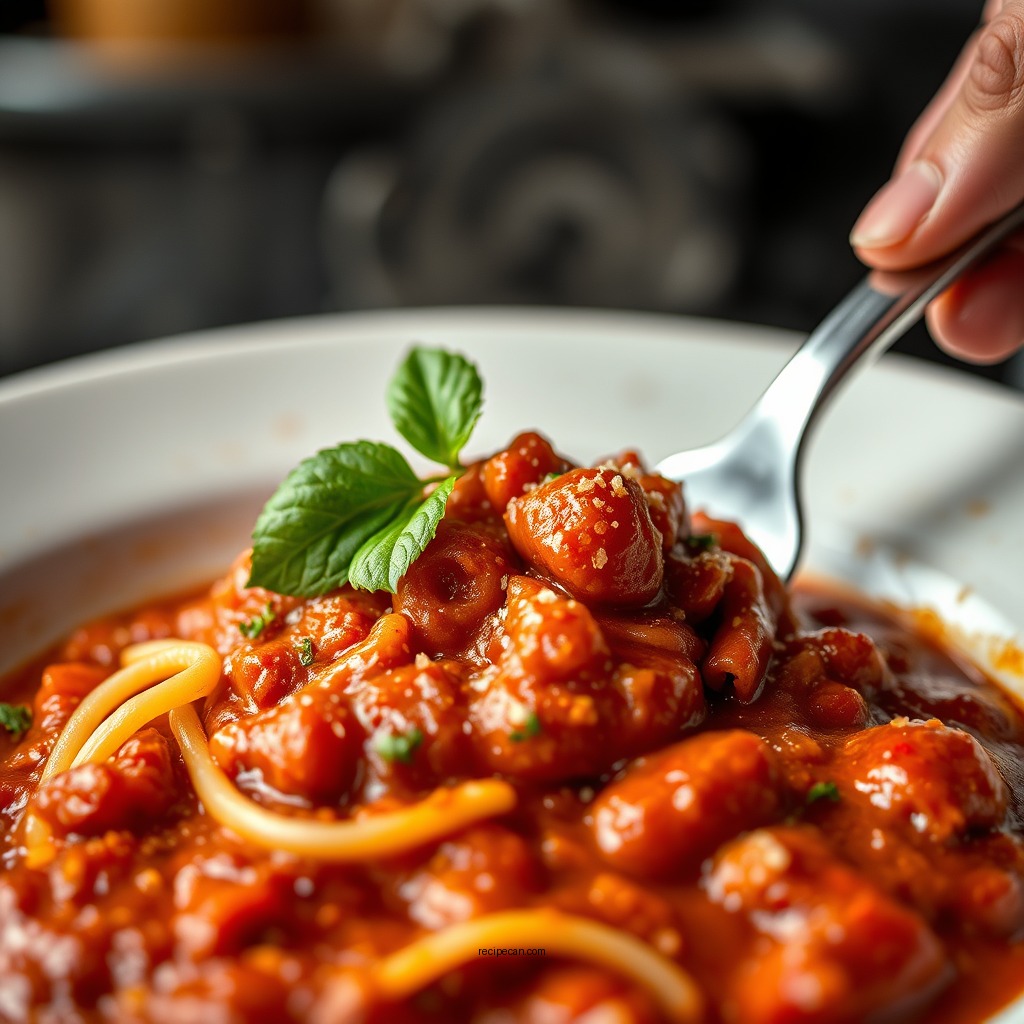 Cooking the Sauce - best bolognese sauce recipe