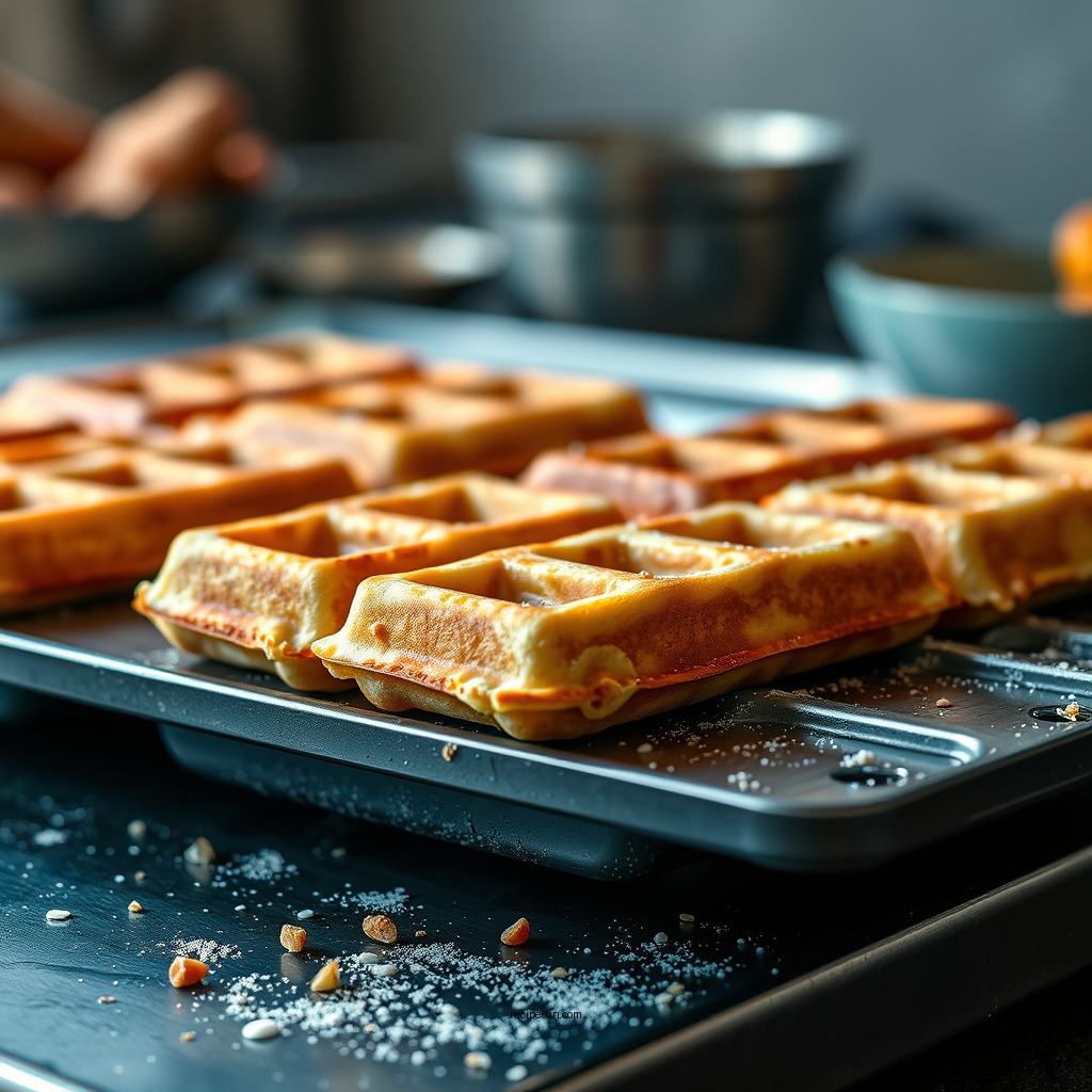 Making the Waffle Batter - best chicken and waffles recipe