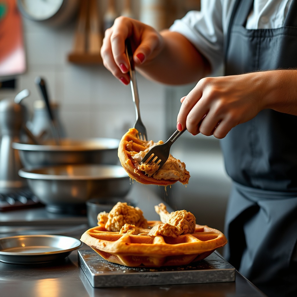 Preparing the Chicken - best chicken and waffles recipe
