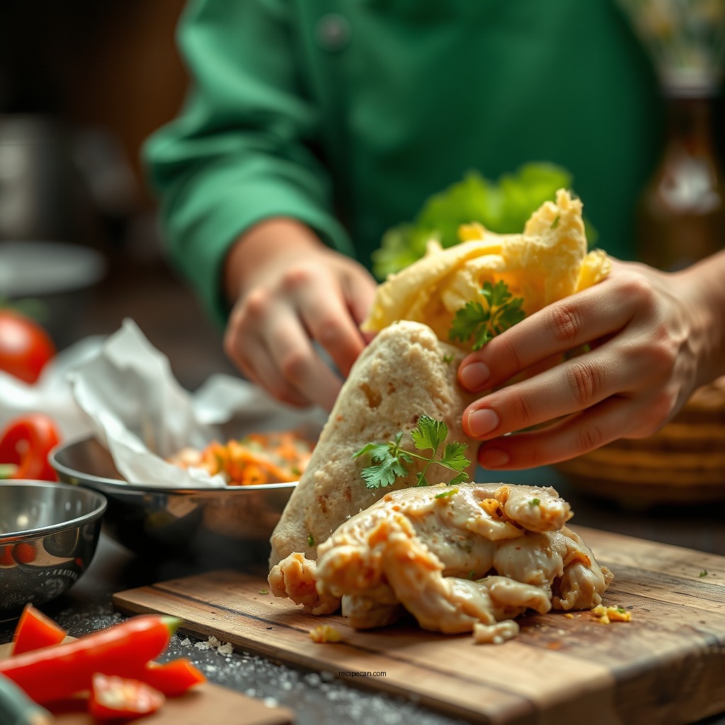 Preparing the Chicken - best chicken wrap recipe