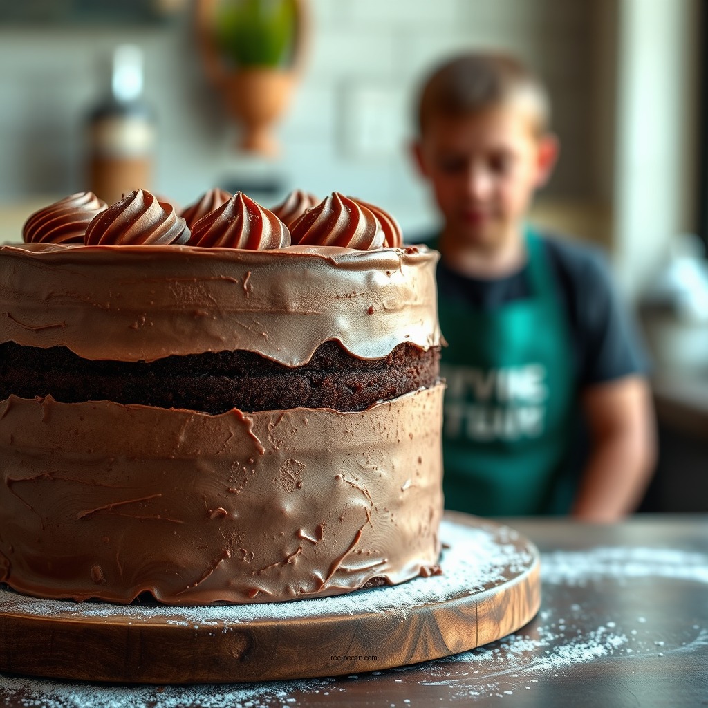 Preparing the Cake Base - best chocolate mousse cake recipe