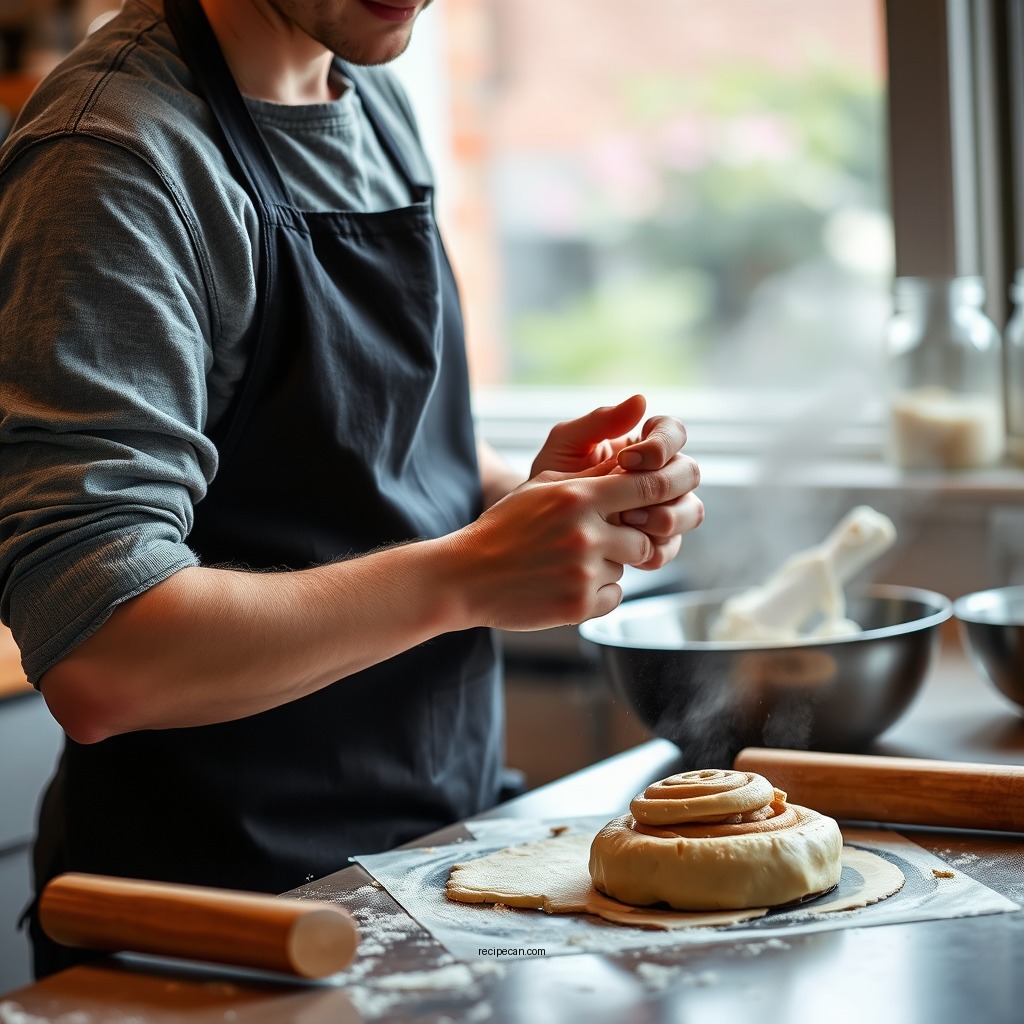 Step-by-Step Dough Preparation - best cinnamon roll recipe