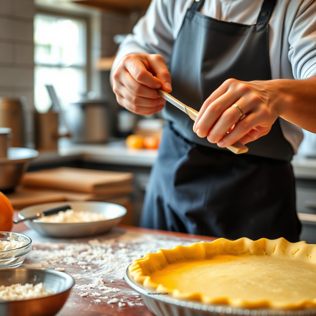 Preparing the Pie Crust - best coconut custard pie recipe