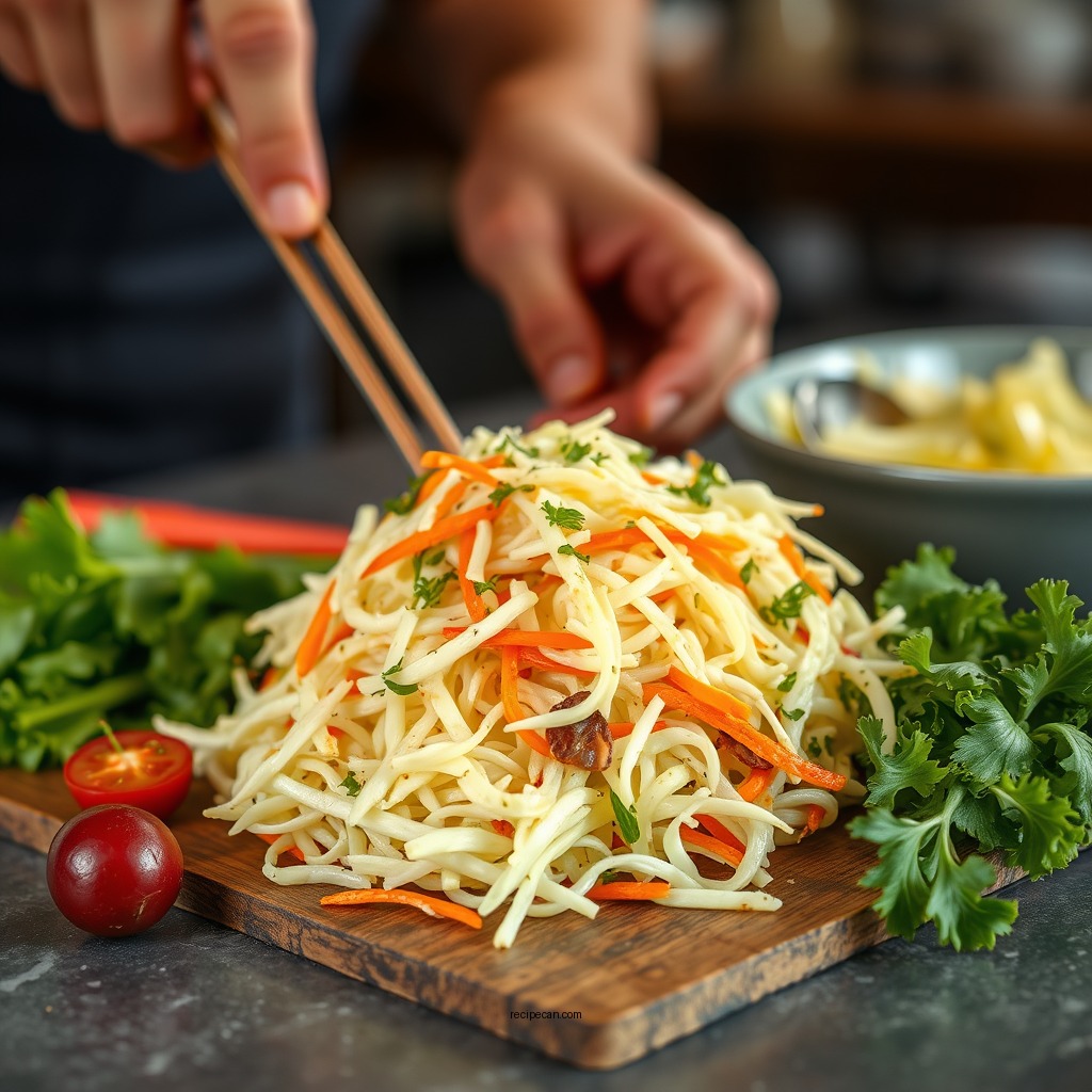 Preparing Your Vegetables - best creamy coleslaw recipe