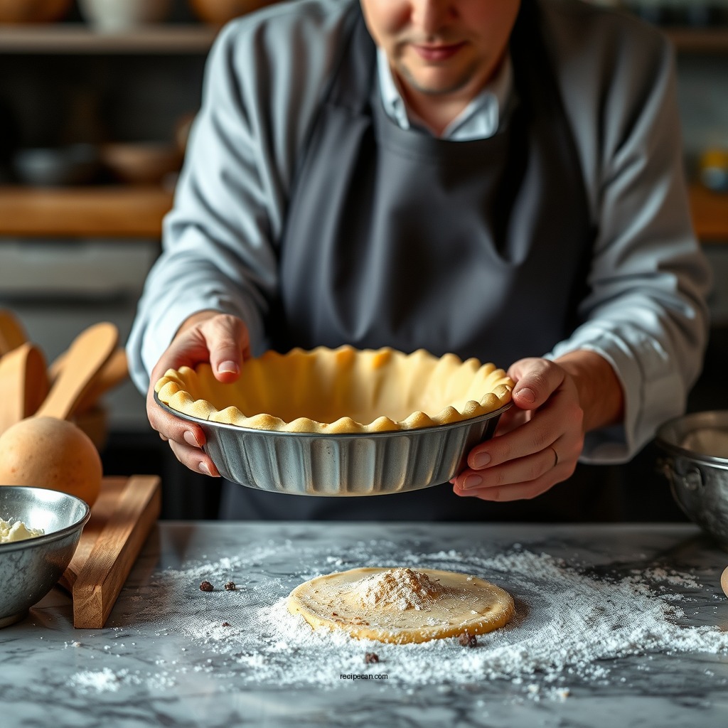 Preparing the Pie Crust - best custard pie recipe