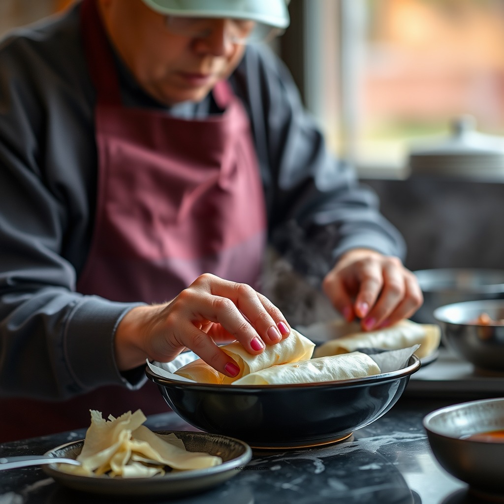 Preparing the Filling - best egg roll recipe