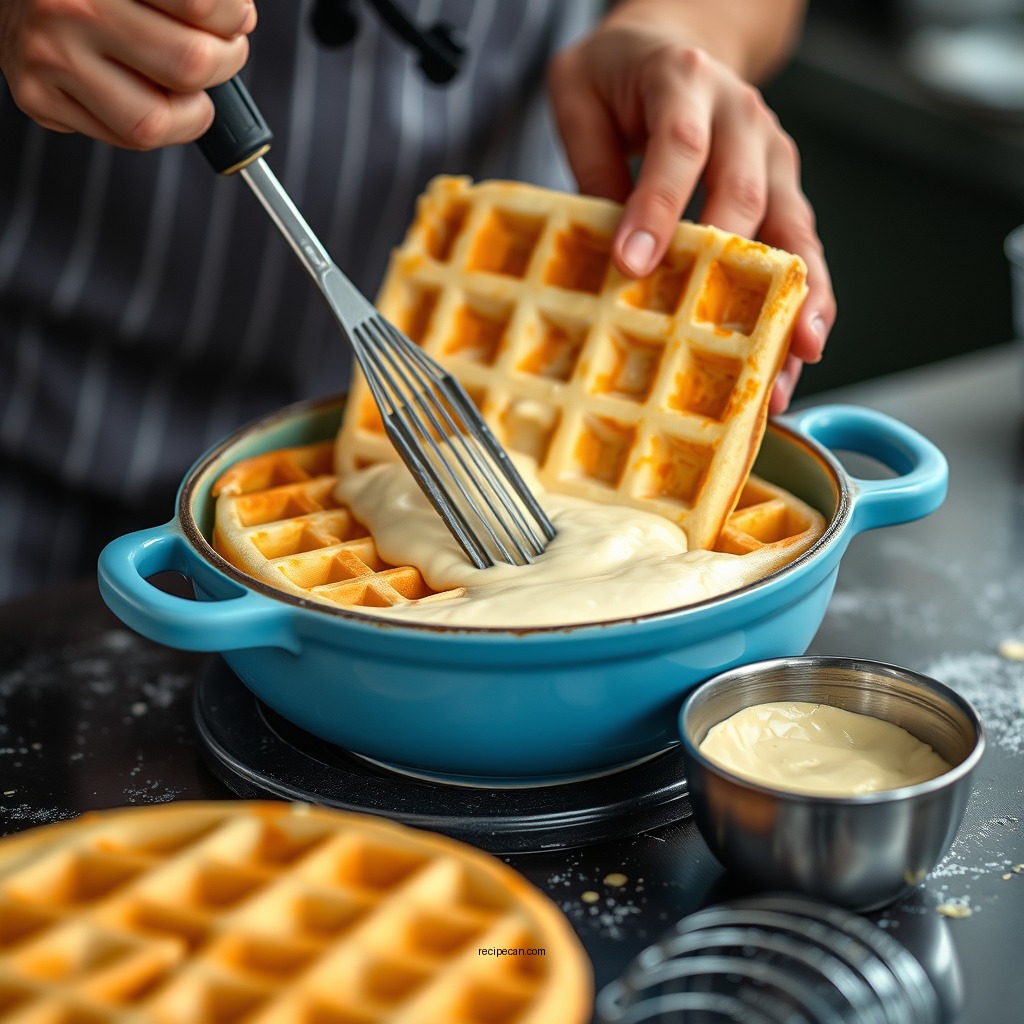 Preparing the Batter - best homemade waffle recipe