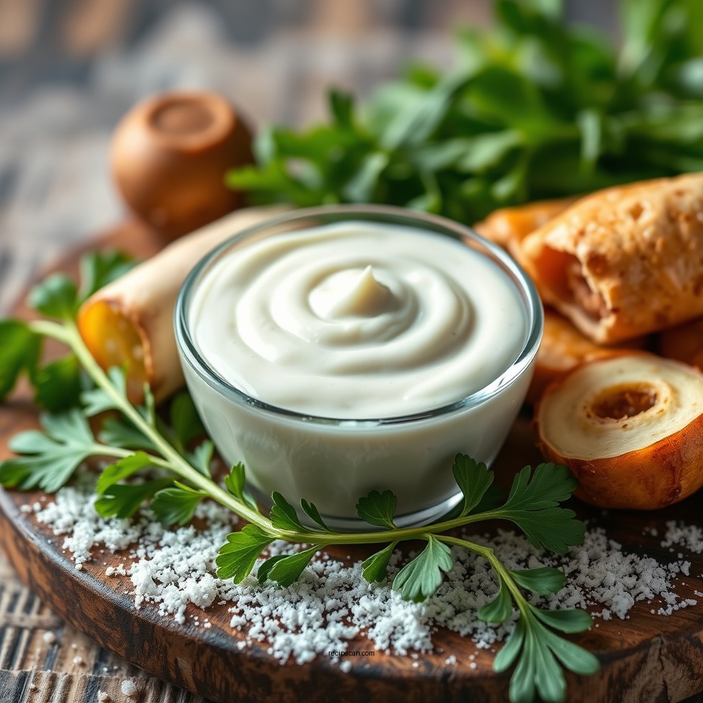 Ingredients for Horseradish Sauce - best horseradish sauce recipe